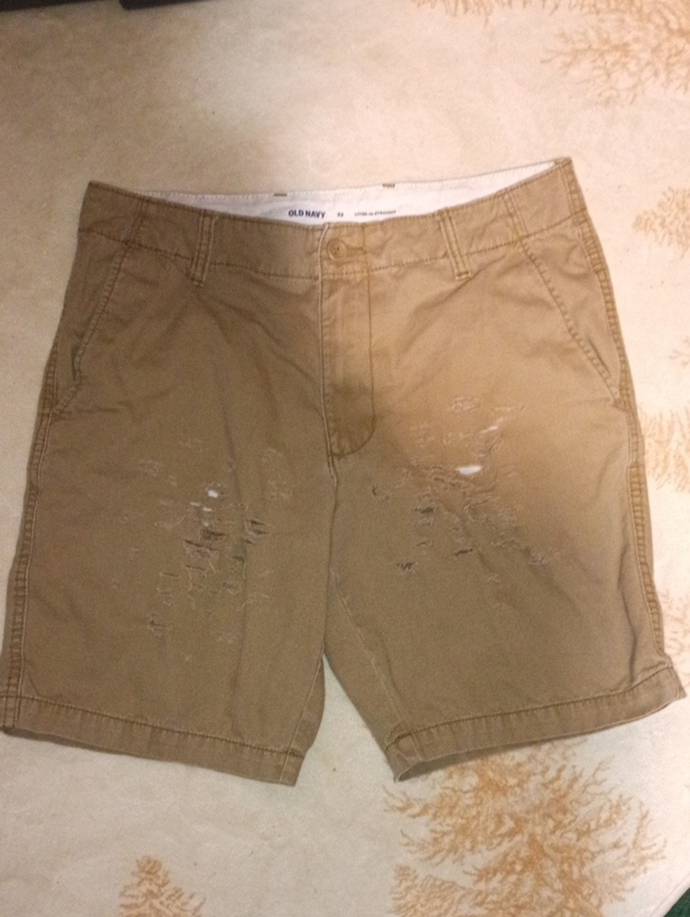 Old Navy Men’s Distressed Khaki Shorts